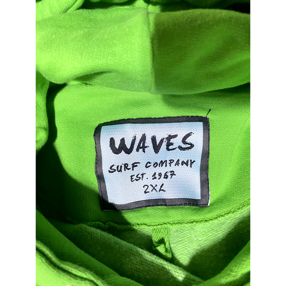 Litchfield Beach South Carolina Pullover Hoodie Men's Size XXL Green Waves Surf - Picture 7 of 7